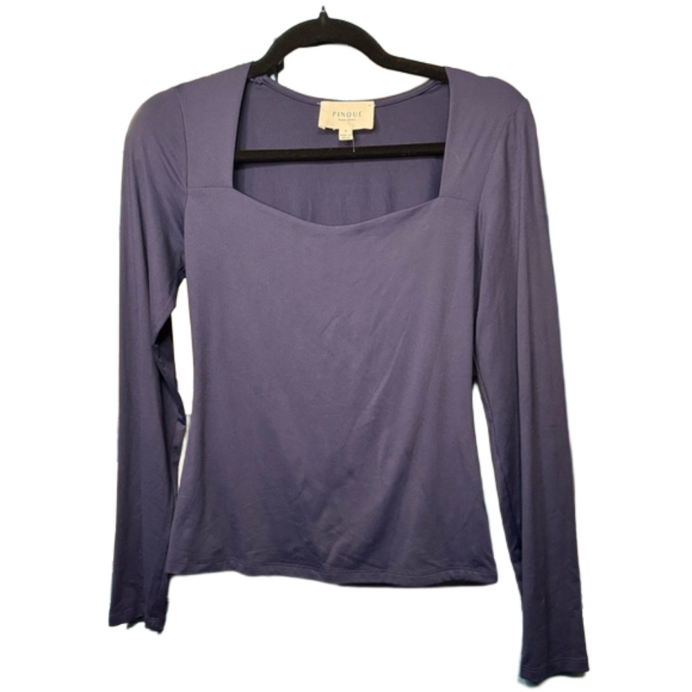 Pinque Small Navy Long Sleeve Tee NWOT